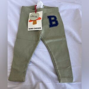 Bobo Choses BABY BIG B LEGGINGS 9
Months NEW WITH TAGS Organic cotton green blue